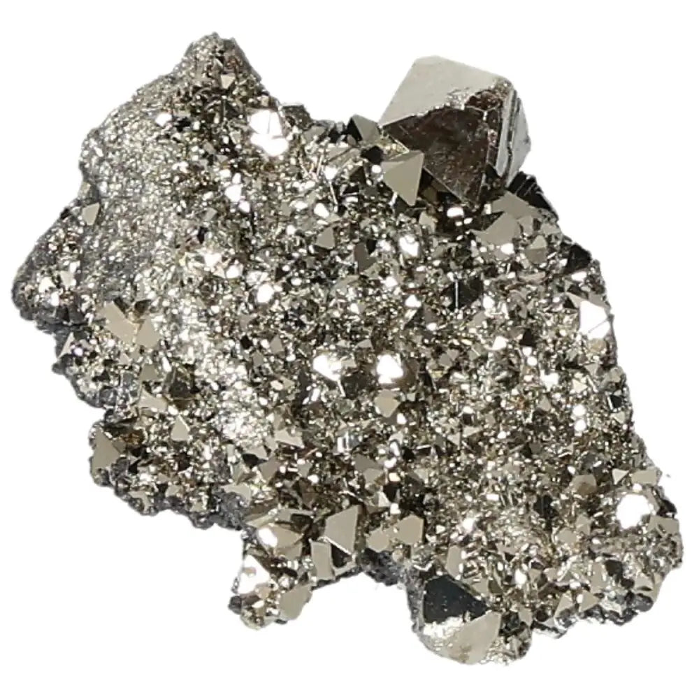 Superior Quality Pyrite Cluster with Cubic and Geometric Formations, Metallic Luster