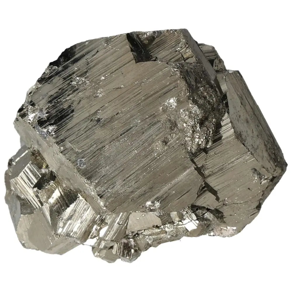 Superior quality pyrite cluster with geometric formations and metallic luster, showcasing natural cubic structures.