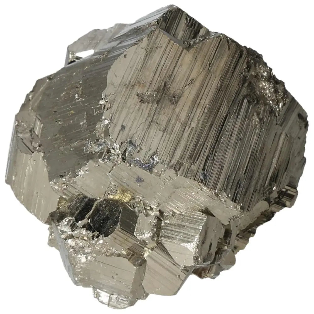 Superior quality pyrite cluster with natural cubic formations showcasing metallic luster in intricate detail