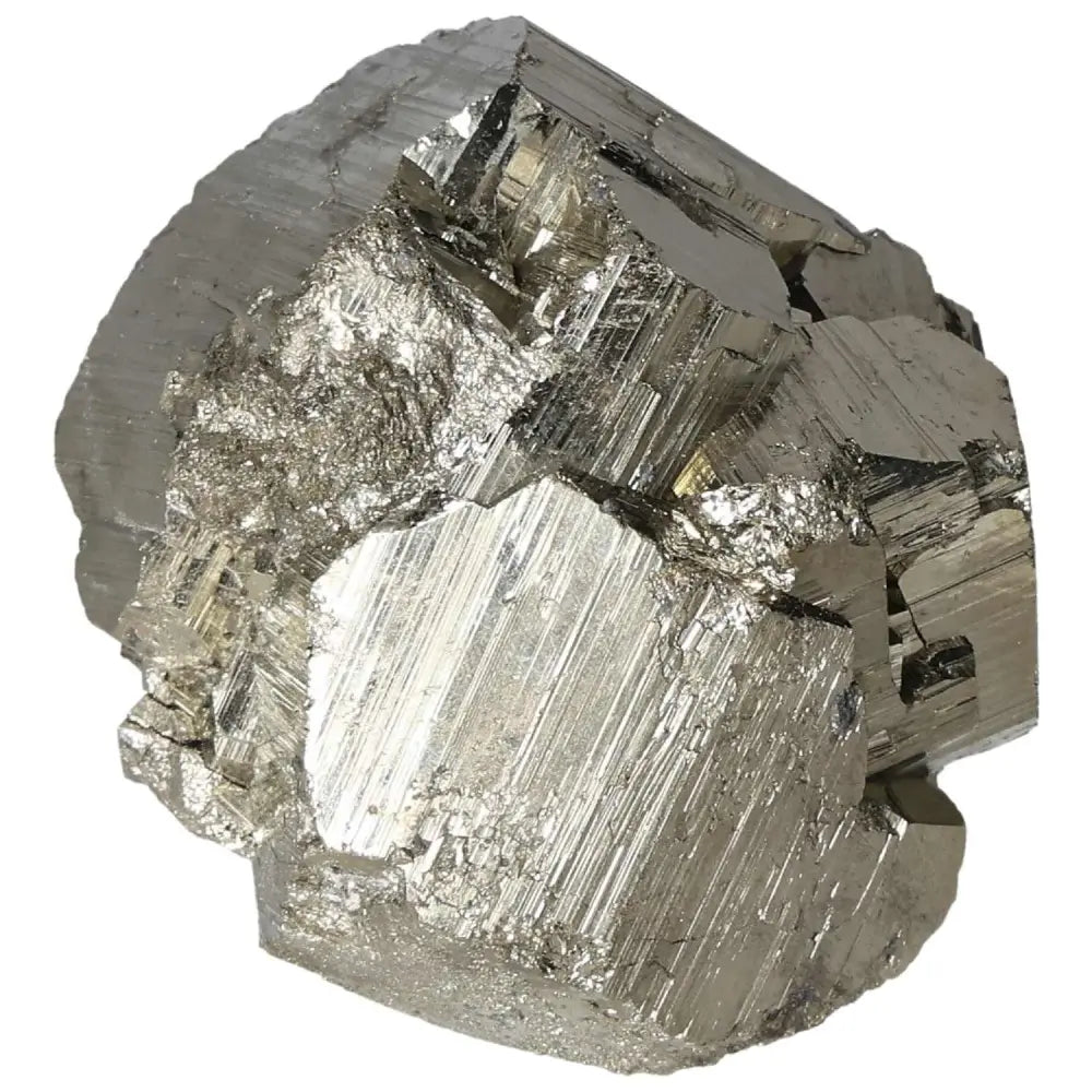 Superior quality pyrite cluster with geometric formations and metallic luster, showcasing natural cubic design and elegance.