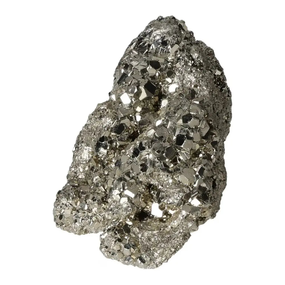 Superior quality pyrite cluster showcasing geometric formations and metallic luster, ideal for collectors and home decor enthusiasts.