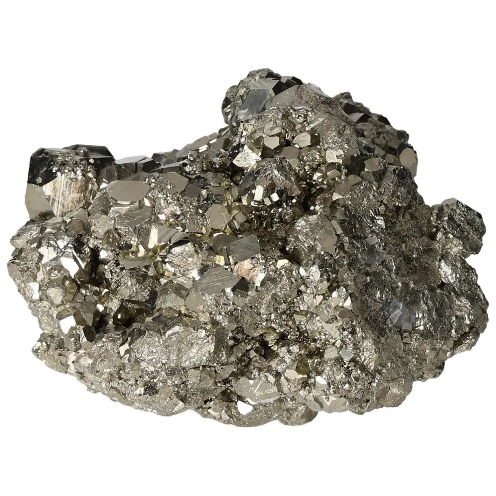 Superior Quality Pyrite Cluster with metallic luster and geometric formations
