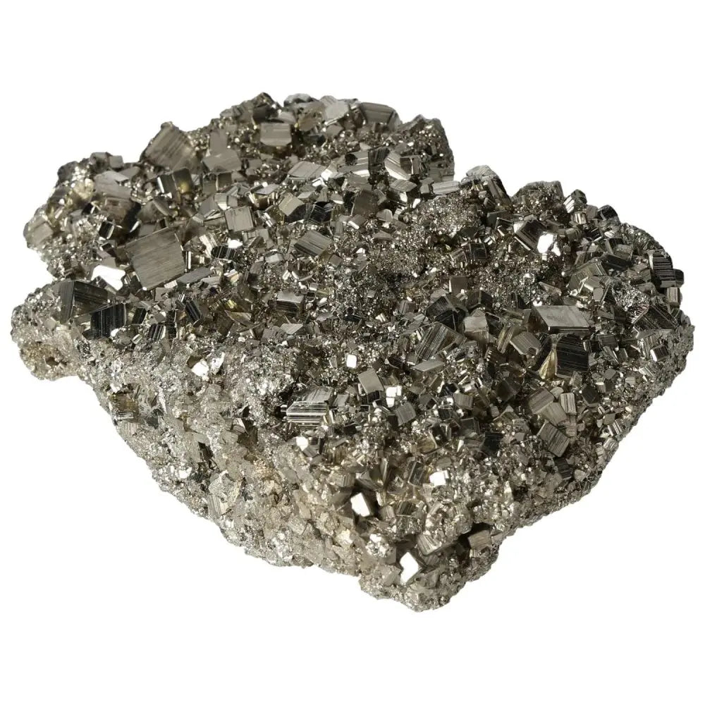 Superior quality pyrite cluster showcasing vibrant cubic formations and metallic luster, perfect for collectors and geology enthusiasts.