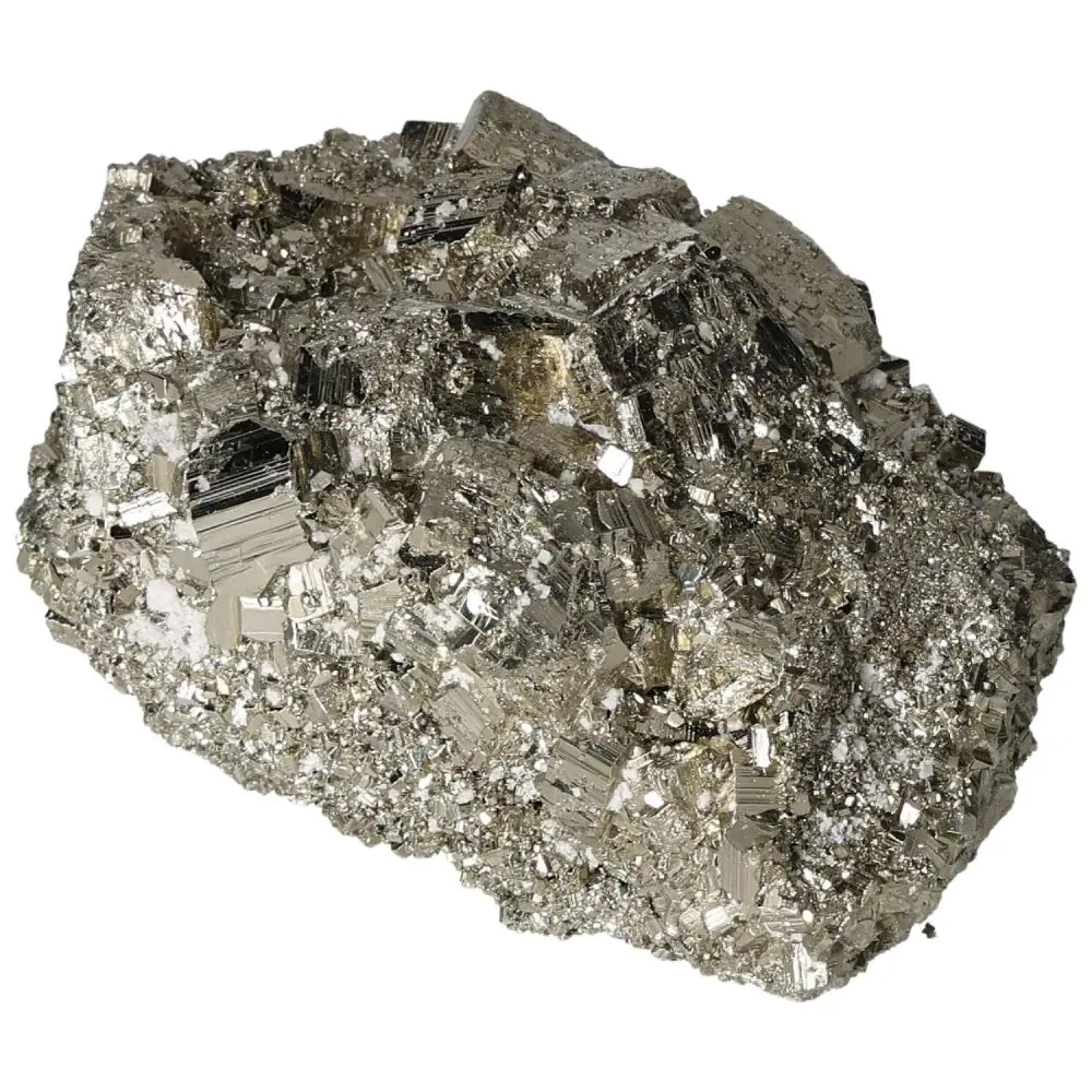 Superior Quality Pyrite Cluster with gleaming metallic luster and geometric formations - premium mineral specimen