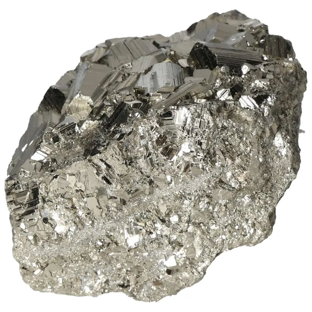 Superior-quality pyrite cluster showcasing metallic luster and natural geometric formations.
