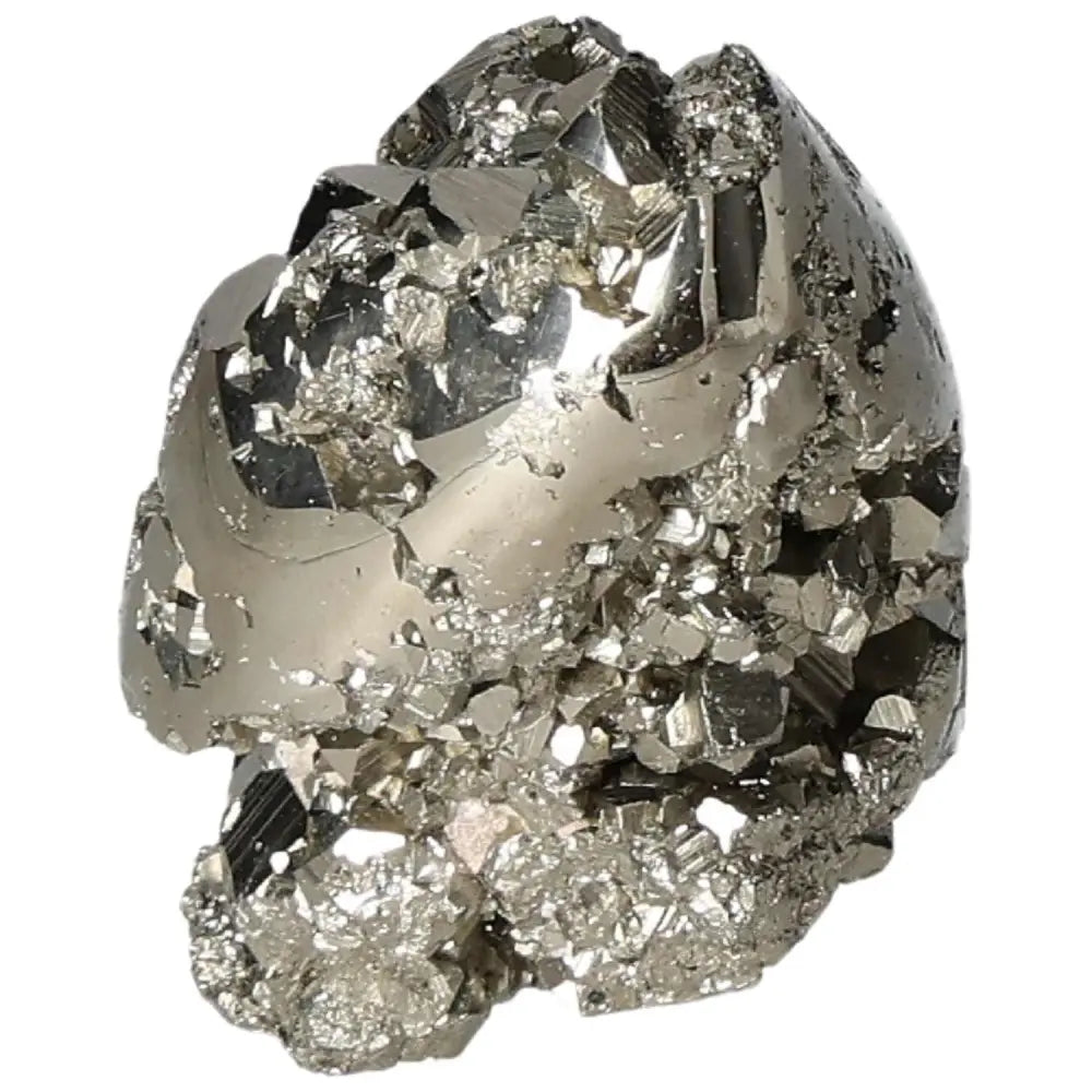 Superior quality pyrite cluster with cubic formations and metallic luster