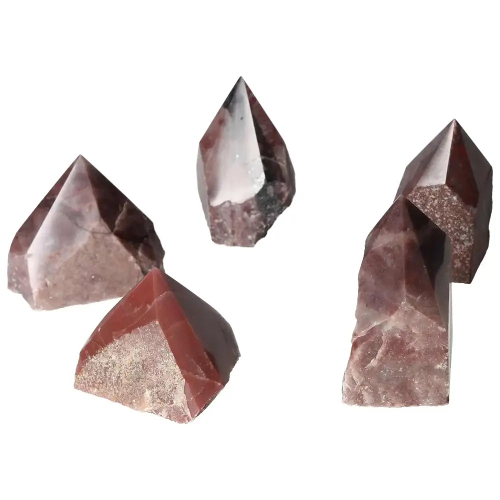 Top Polished Point Guava Quartz M - luxury crystal with unique pink hue from Sylvia Crystals, symbolizing beauty and spiritual wellness.