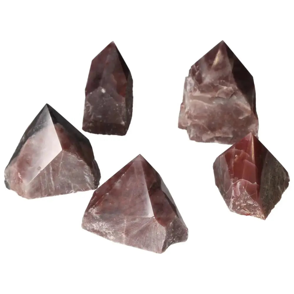 Top Polished Point Guava Quartz crystal collection from Sylvia Crystals