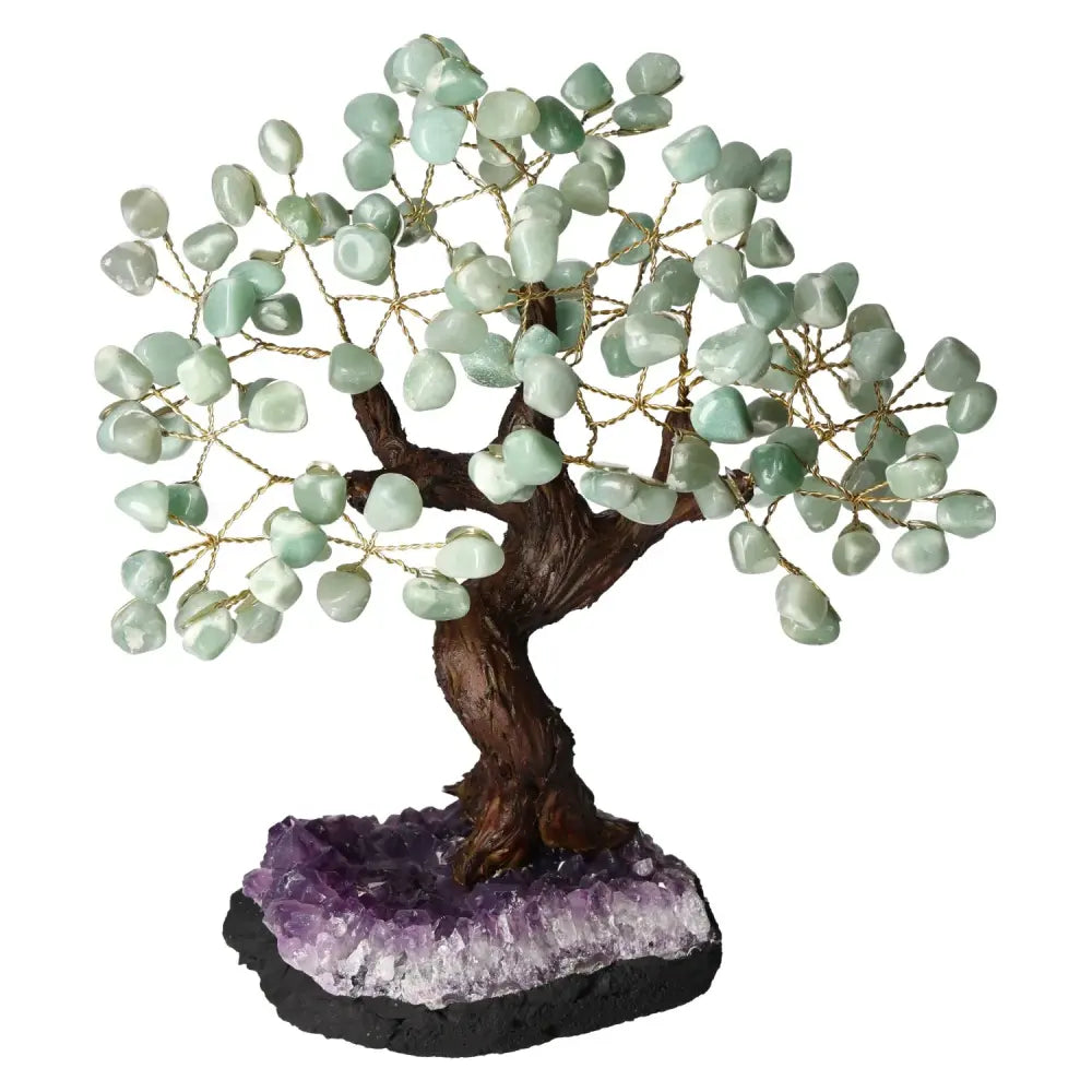 Tumbled Aventurine Crystal Bonsai Tree 30cm for Prosperity and Harmony