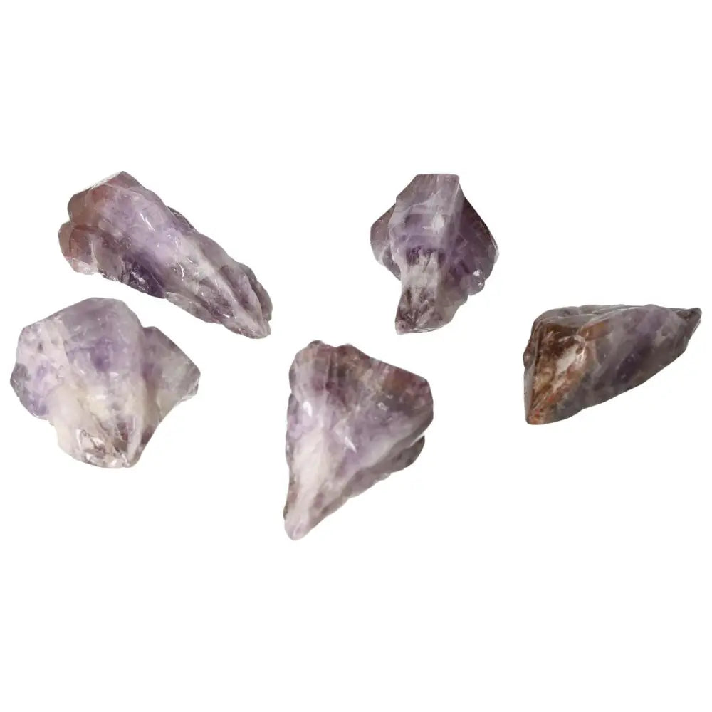 Luxurious Tumbled Point Amethyst L crystals for stress reduction and emotional stability, from Sylvia Crystals collection.