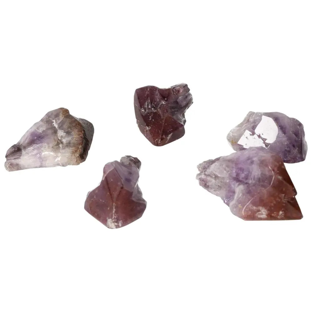 Tumbled Point Amethyst L crystals reducing stress and energizing spirit by Sylvia Crystals.