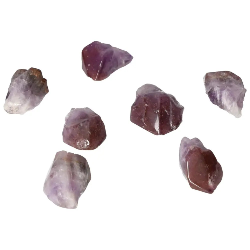 Tumbled Point Amethyst M crystals, enhancing energy, concentration, and stress relief in Sylvia Crystals collection.