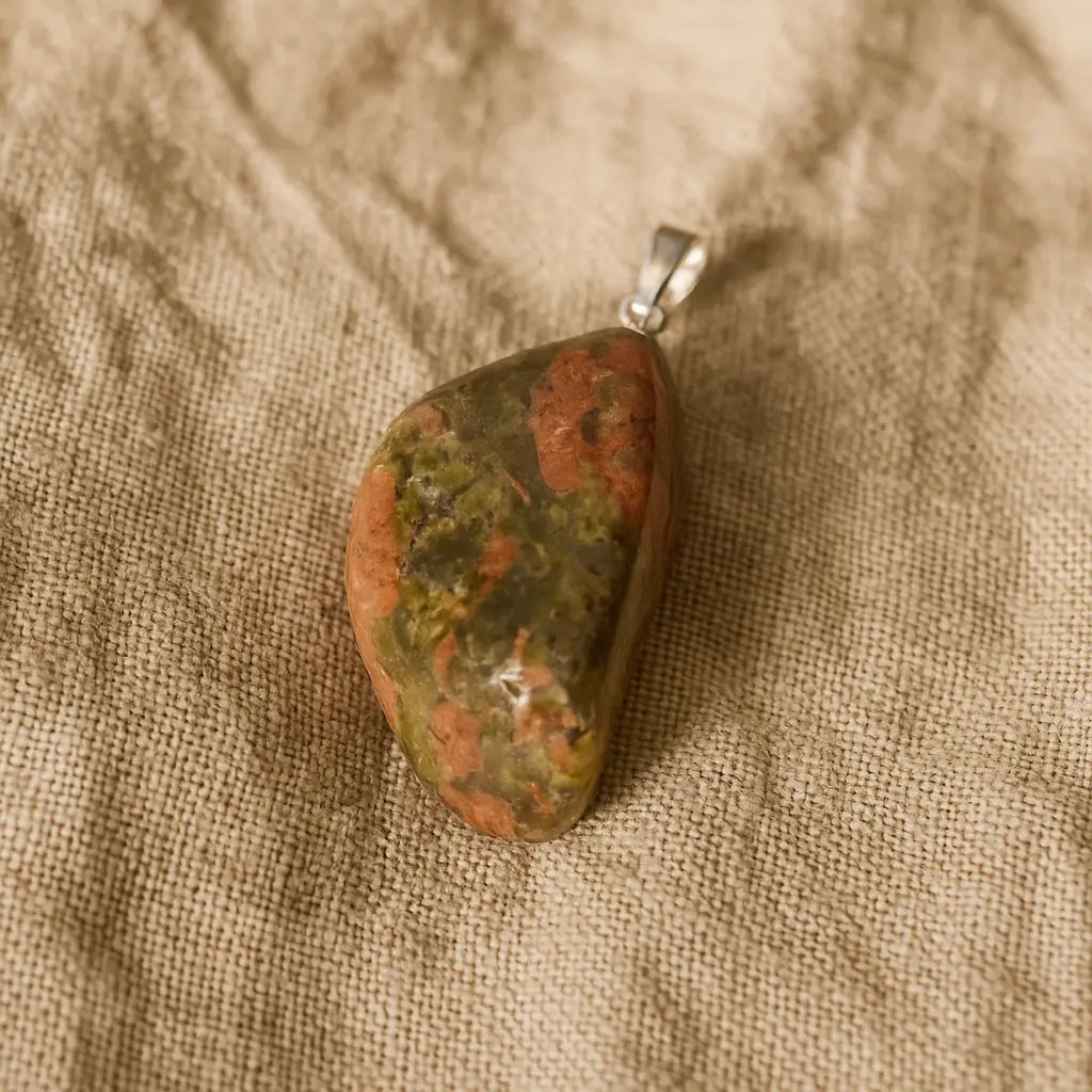 Unakite Tumbled Pendant Sylvia Crystals Sp. z o.o.