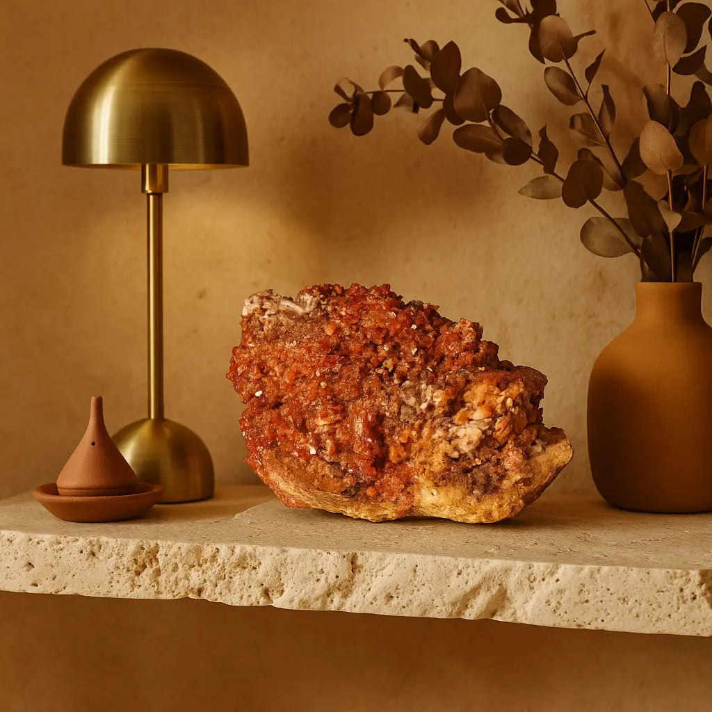 Vanadanite with Barite Sylvia Crystals Sp. z o.o.