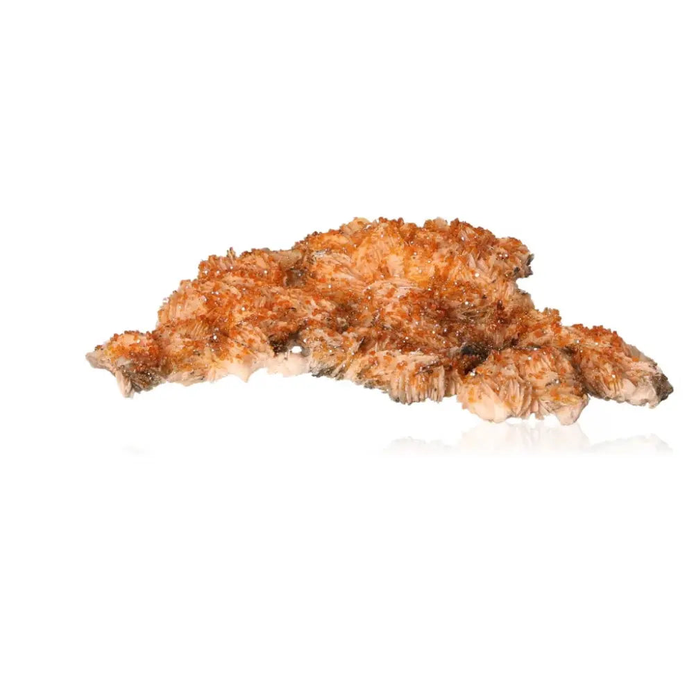 Vanadinite Baryte Druze crystal formation with vibrant red-orange hues for focus and creativity