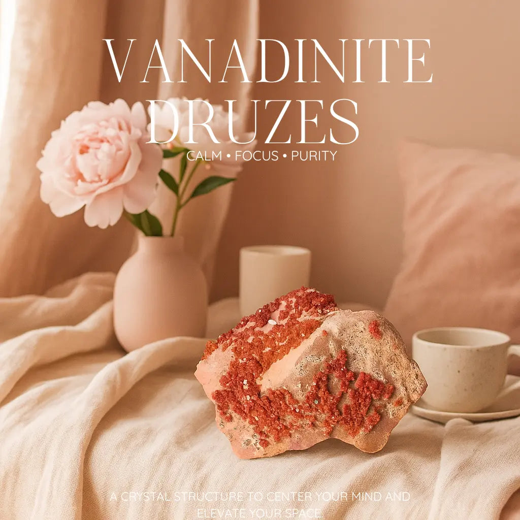 Vanadinite druzes Sylvia Crystals Sp. z o.o.