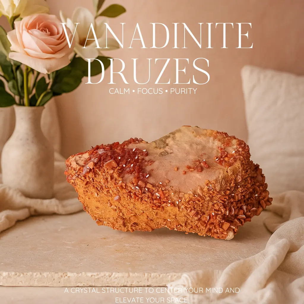 Vanadinite druzes Sylvia Crystals Sp. z o.o.