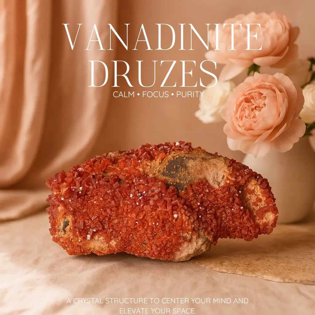 Vanadinite druzes Sylvia Crystals Sp. z o.o.