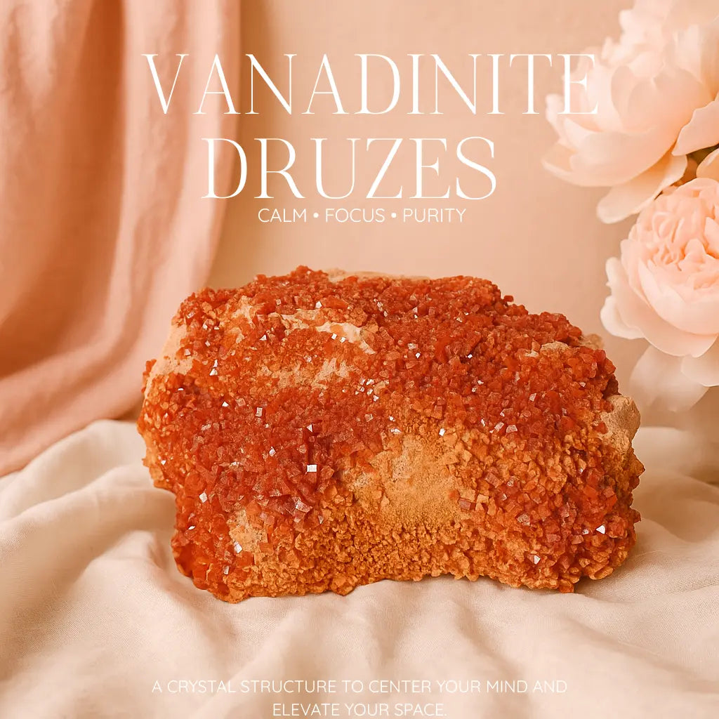 Vanadinite druzes Sylvia Crystals Sp. z o.o.