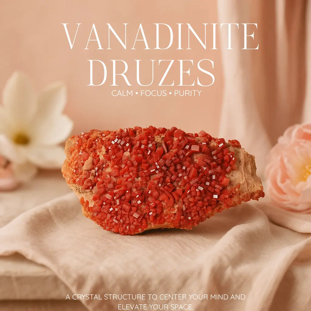 Vanadinite druzes Sylvia Crystals Sp. z o.o.