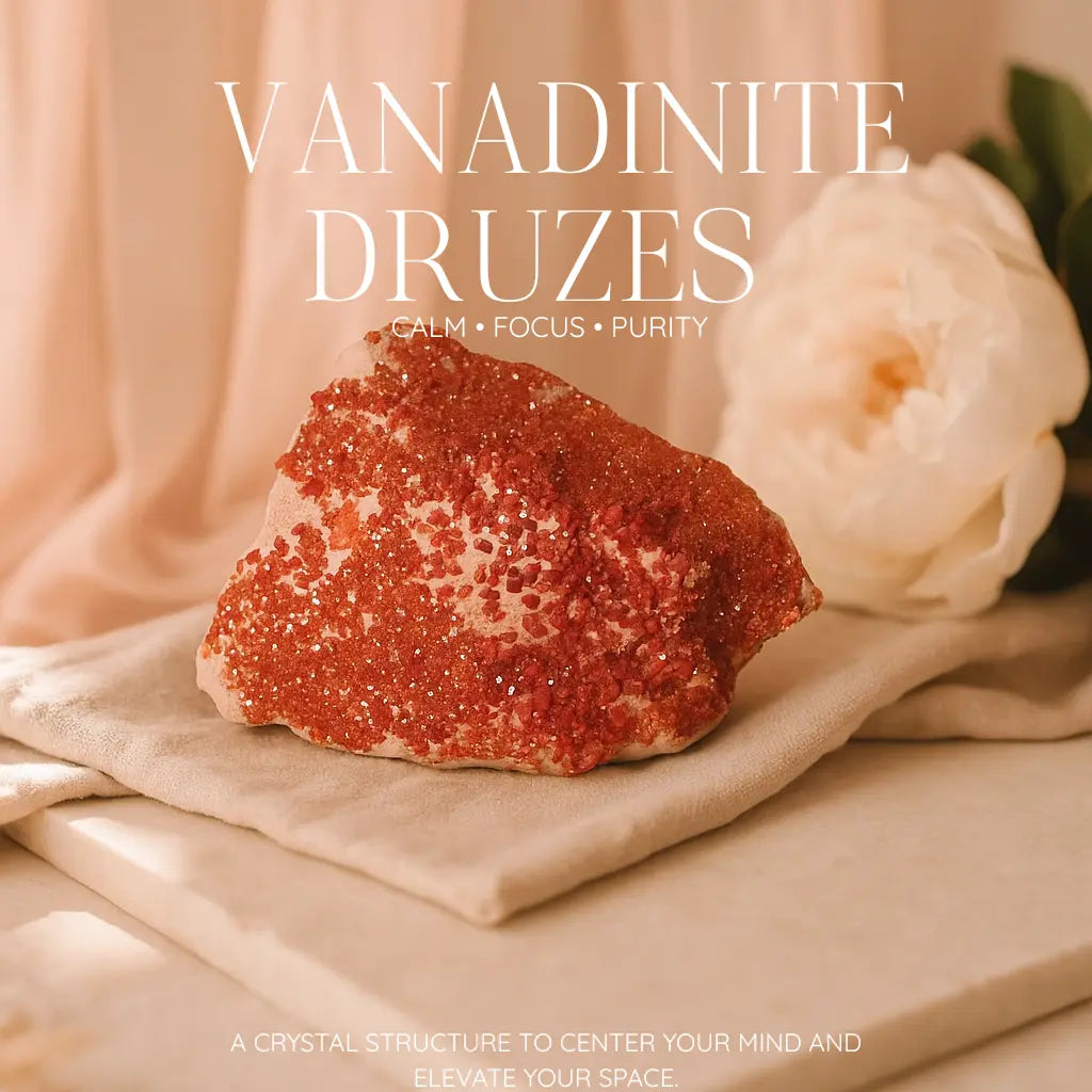 Vanadinite druzes Sylvia Crystals Sp. z o.o.