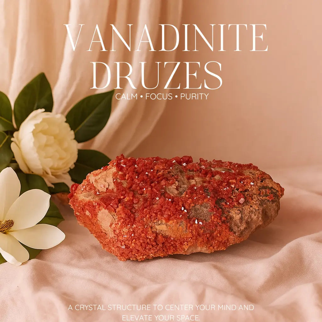 Vanadinite druzes Sylvia Crystals Sp. z o.o.