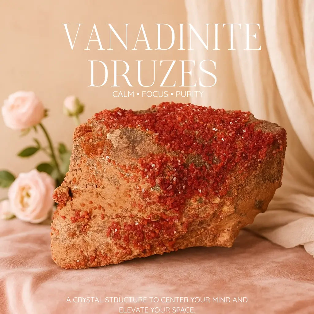 Vanadinite druzes Sylvia Crystals Sp. z o.o.