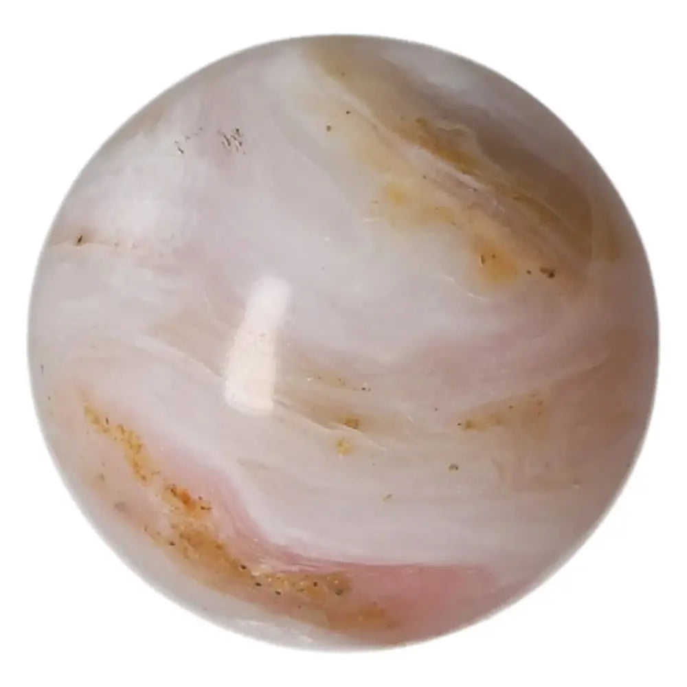 White Onyx Sphere for enhancing determination, control, and self-discipline; perfect for overcoming life challenges.