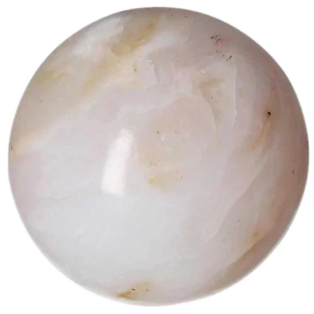 White Onyx Sphere for self-discipline and determination, boosting resilience and control; perfect for personal growth and focus.
