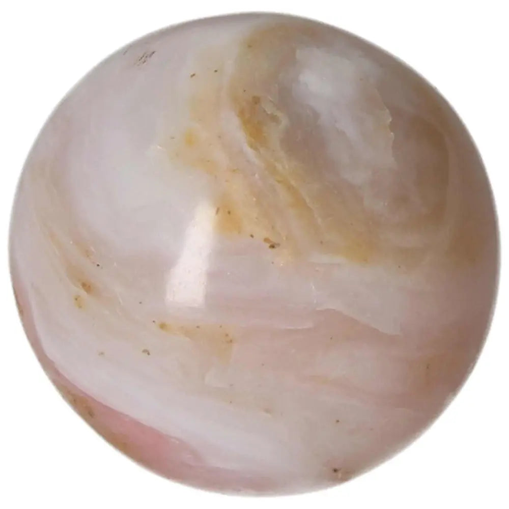 Elegant White Onyx Sphere enhancing strength, determination, and self-discipline, perfect for overcoming life's challenges.