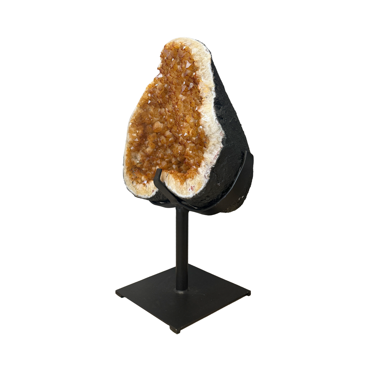 Worked Citrine On Metal Bas 10001064