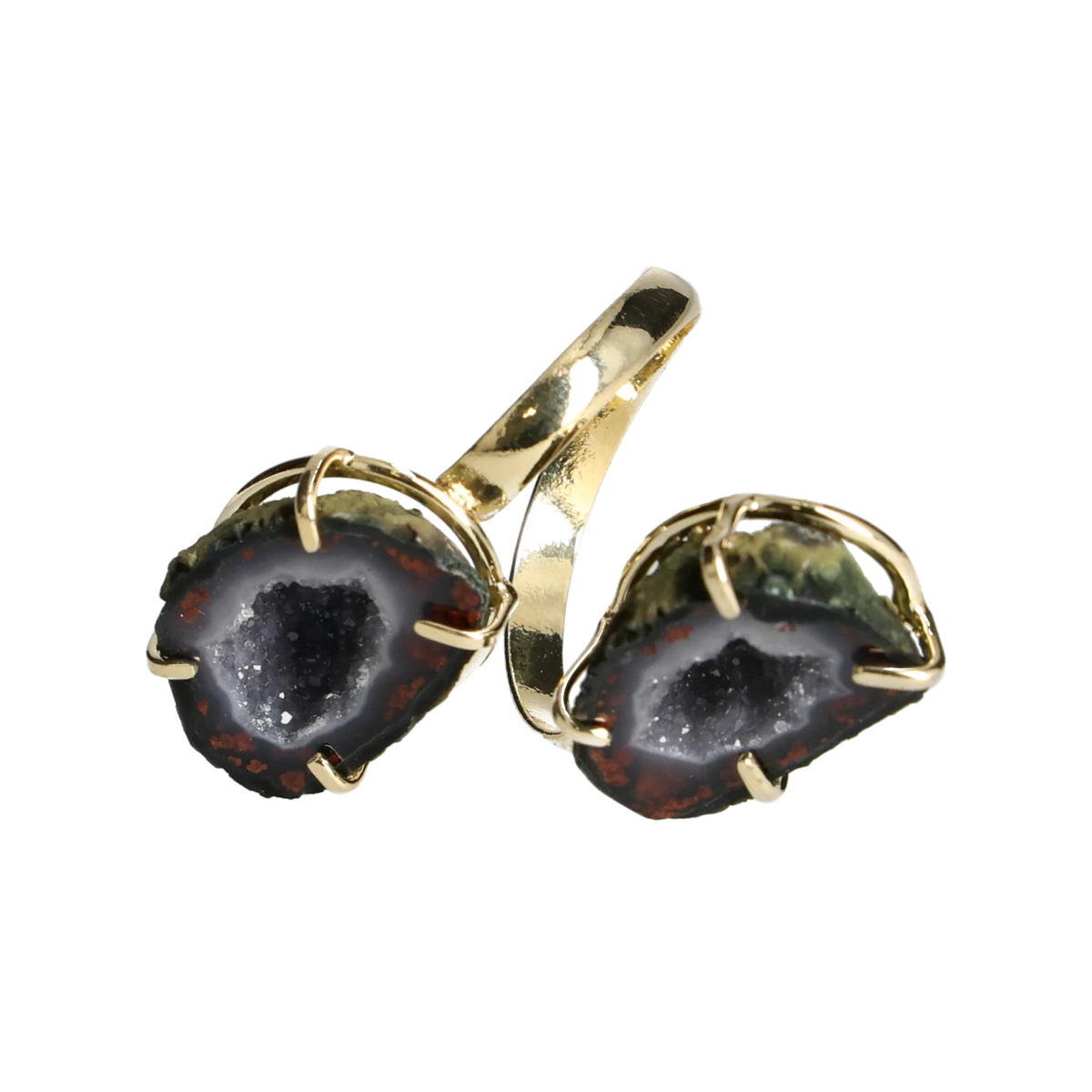 Agate Geode Ring Gold 40000177