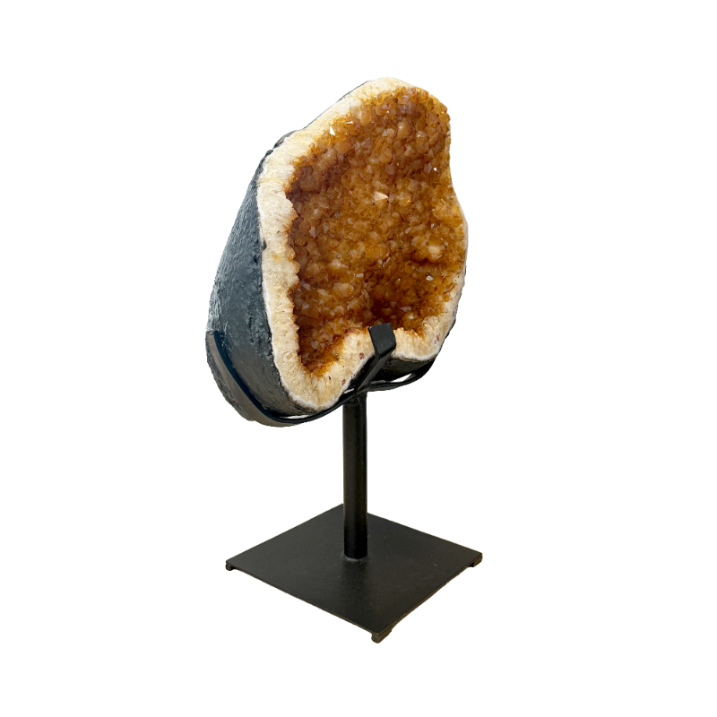 Worked Citrine On Metal Bas 10001064