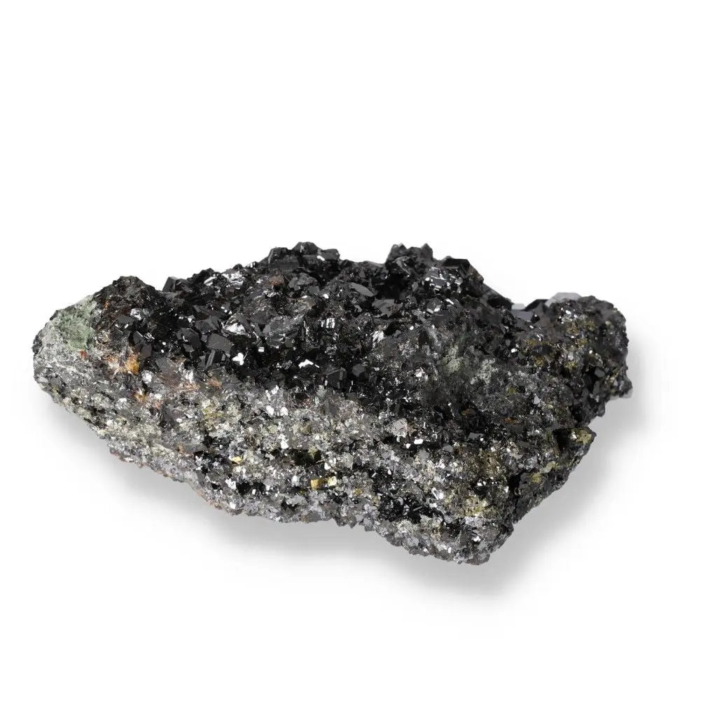 Galena mineral stone, known for its transformational essence and energy balance, ideal for spiritual and esoteric practices.