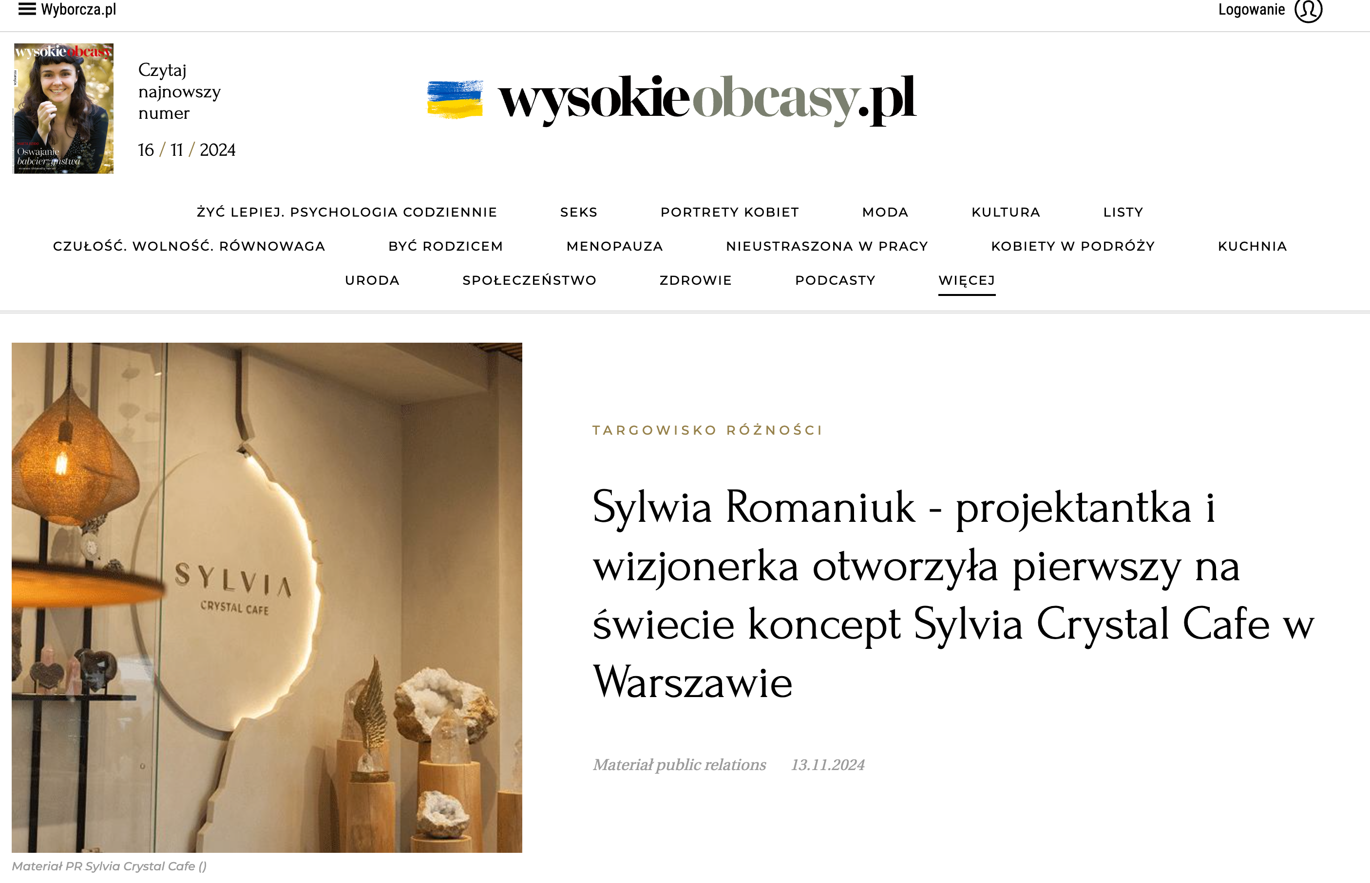 Sylvia Crystal Cafe: A Global First in Holistic Wellness and Design by WYSOKIE OBCASY