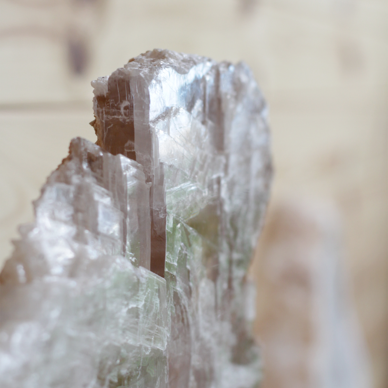 Selenite crystal point for cleansing and spiritual connection, 20% off in exclusive promotion