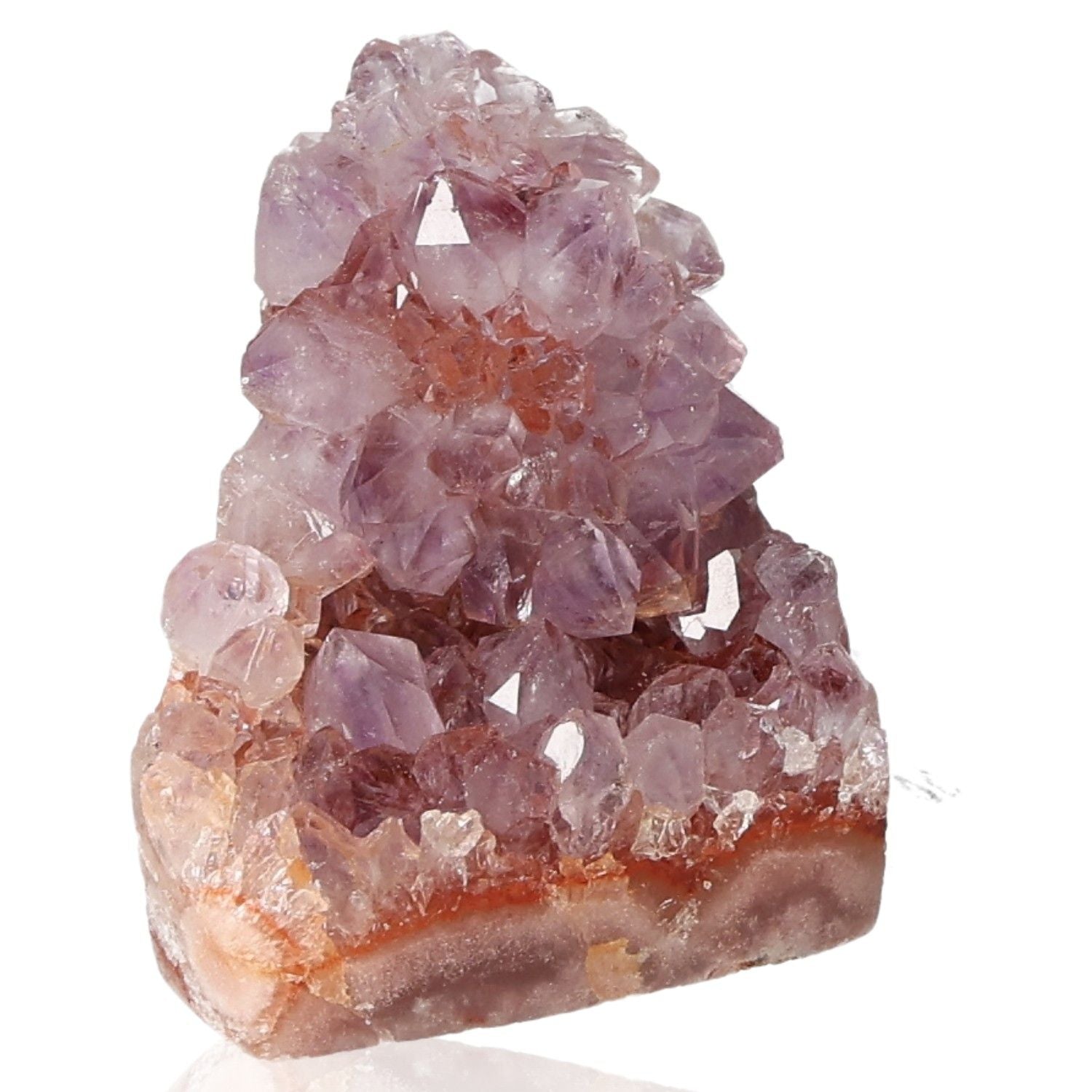 Amethyst crystal cluster showcasing its natural purple hues, symbolizing peace, protection, and spiritual growth.