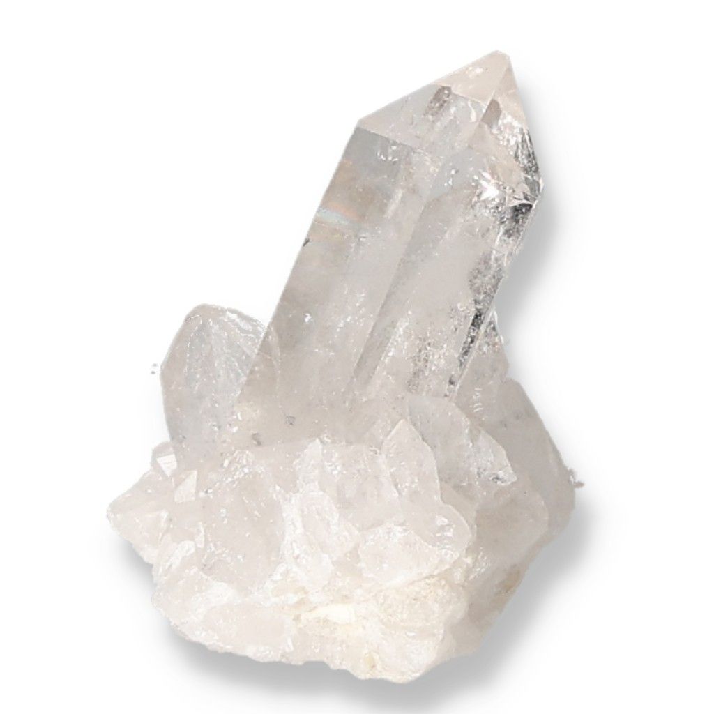 Clear Rock Crystal Cluster, known as Master Healer, amplifies energy and enhances focus, perfect for meditation and spiritual growth.