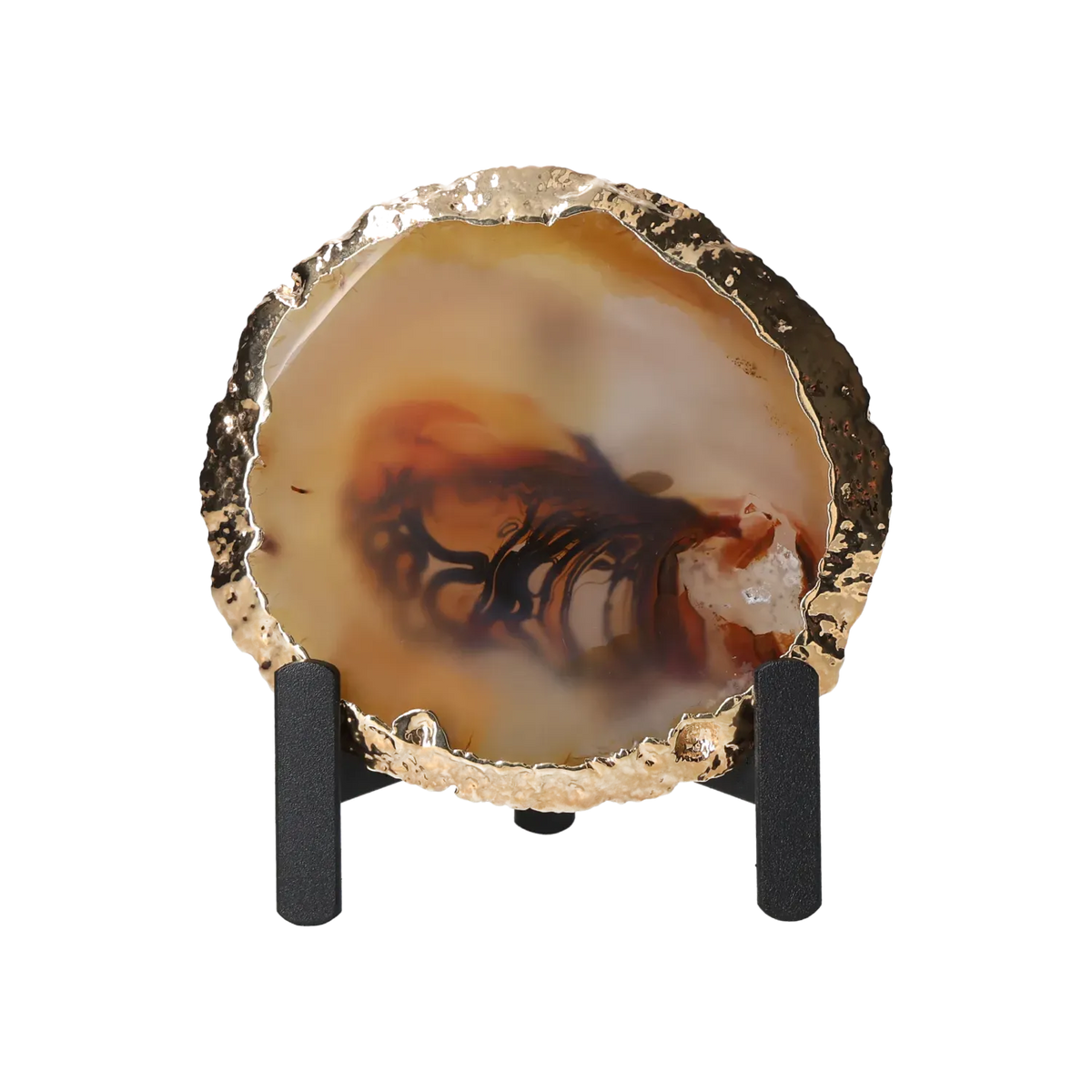 Agate Thin Slab On Metal Stand 10001019