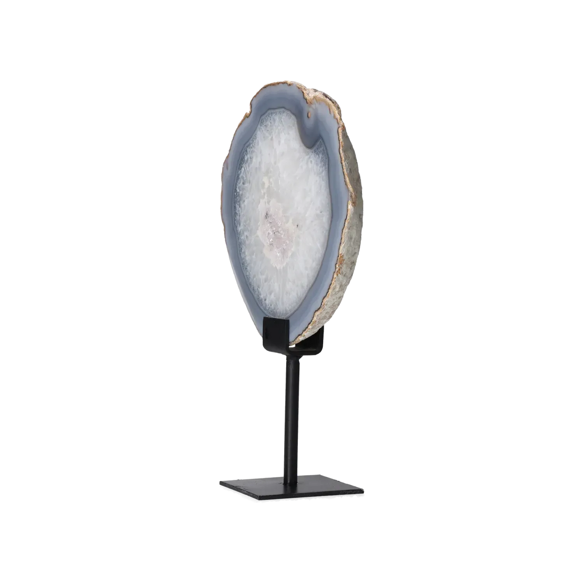Agate Geode with Quartz on Stand 10000445