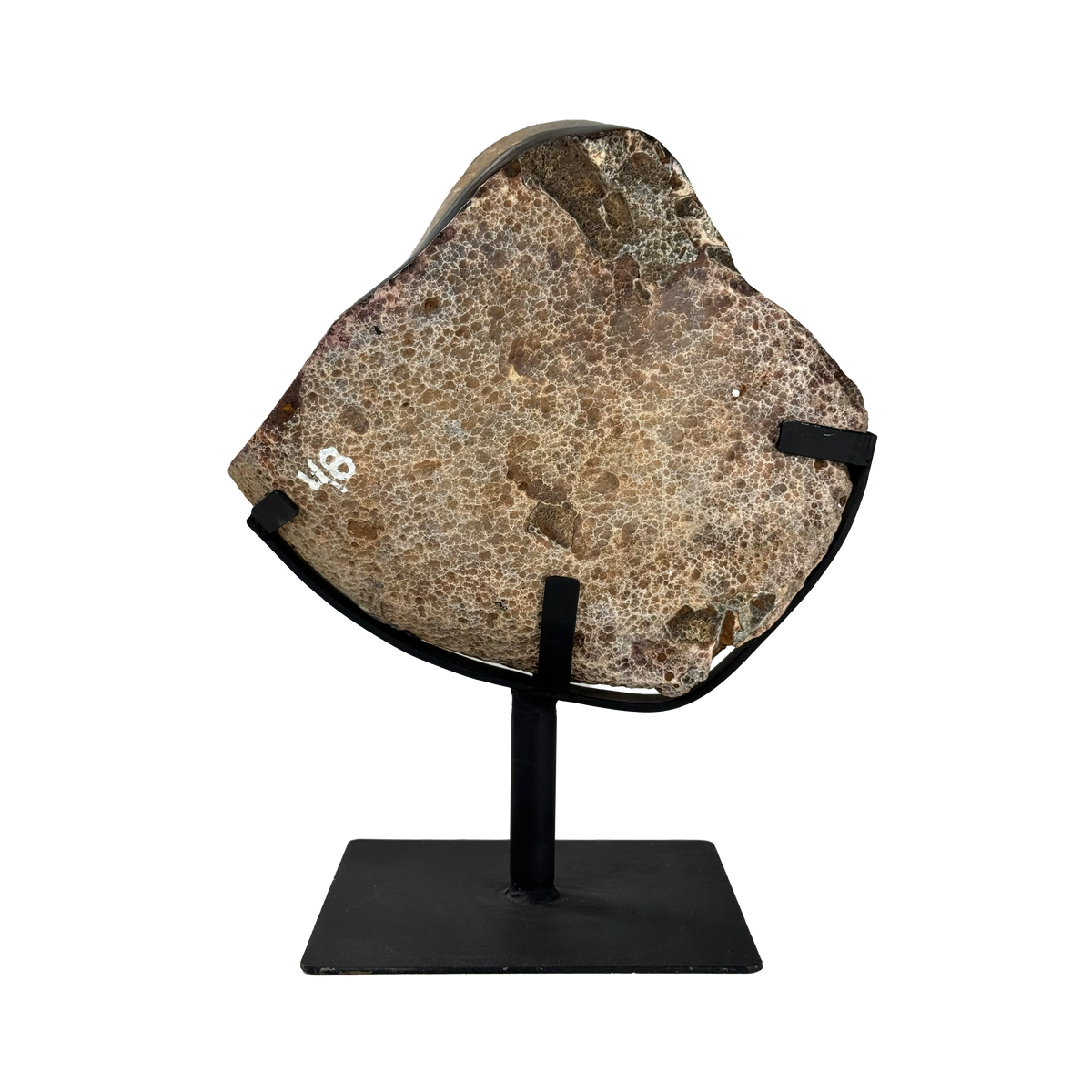 Semi Polished Agate On Metal Base