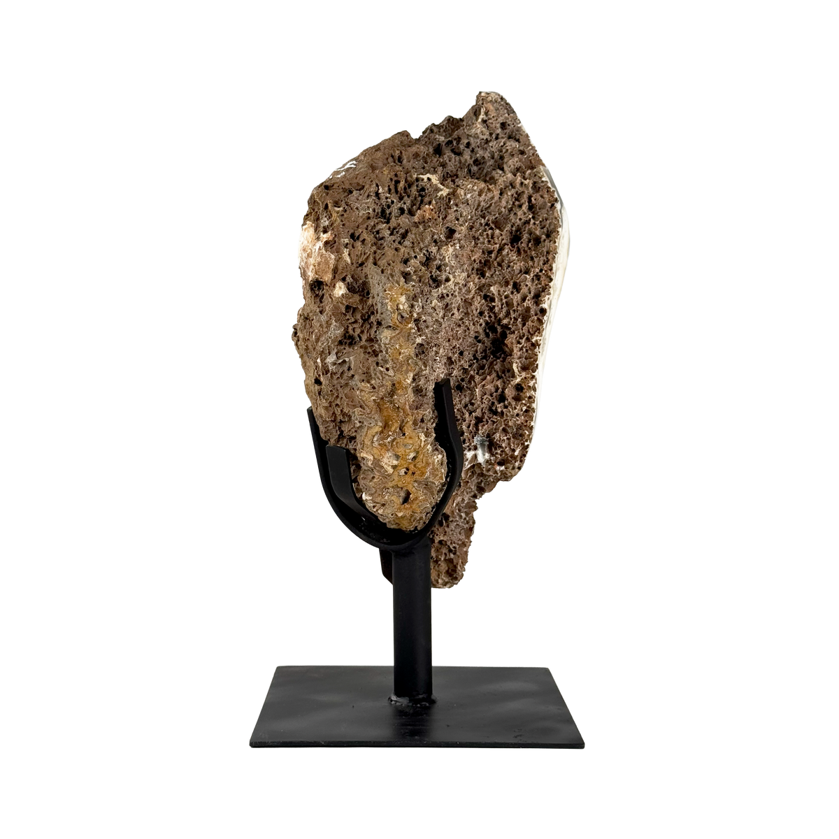 Semi Polished Agate On Metal Base