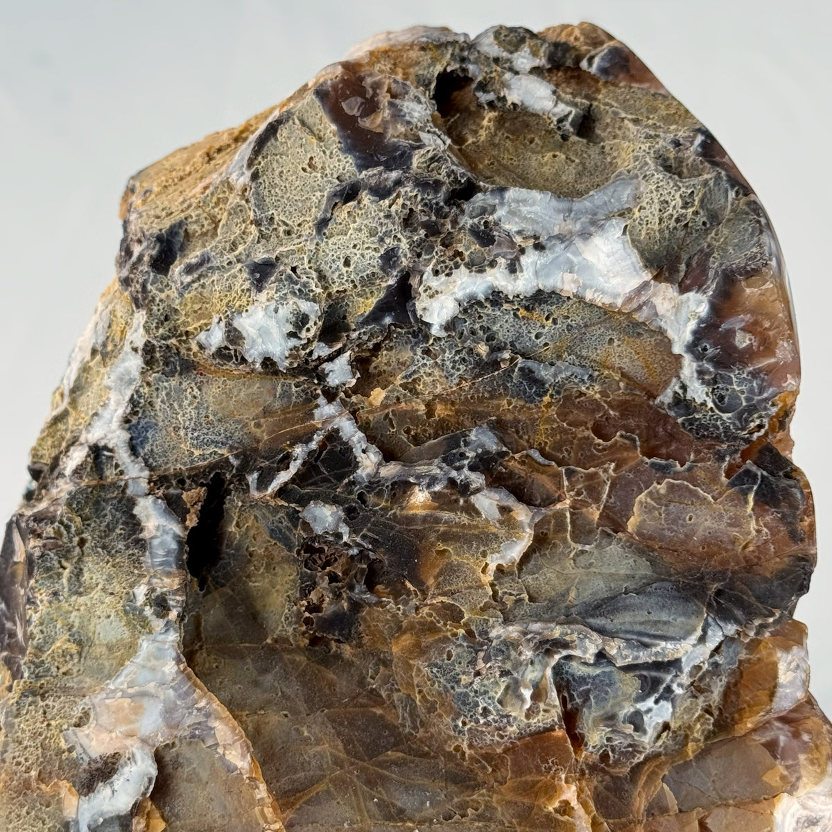Semi Polished Agate On Metal Base