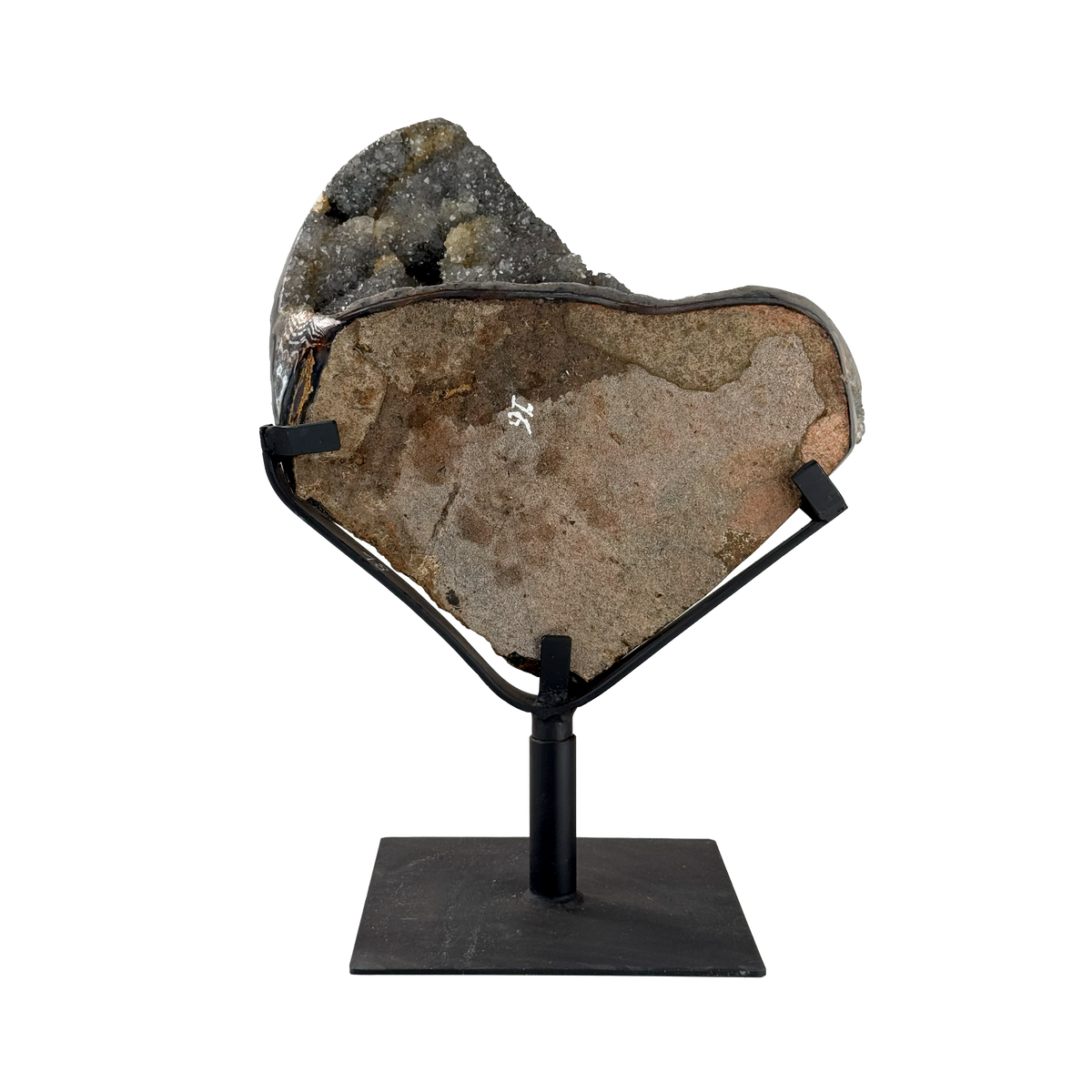 Semi Polished Agate On Metal Base
