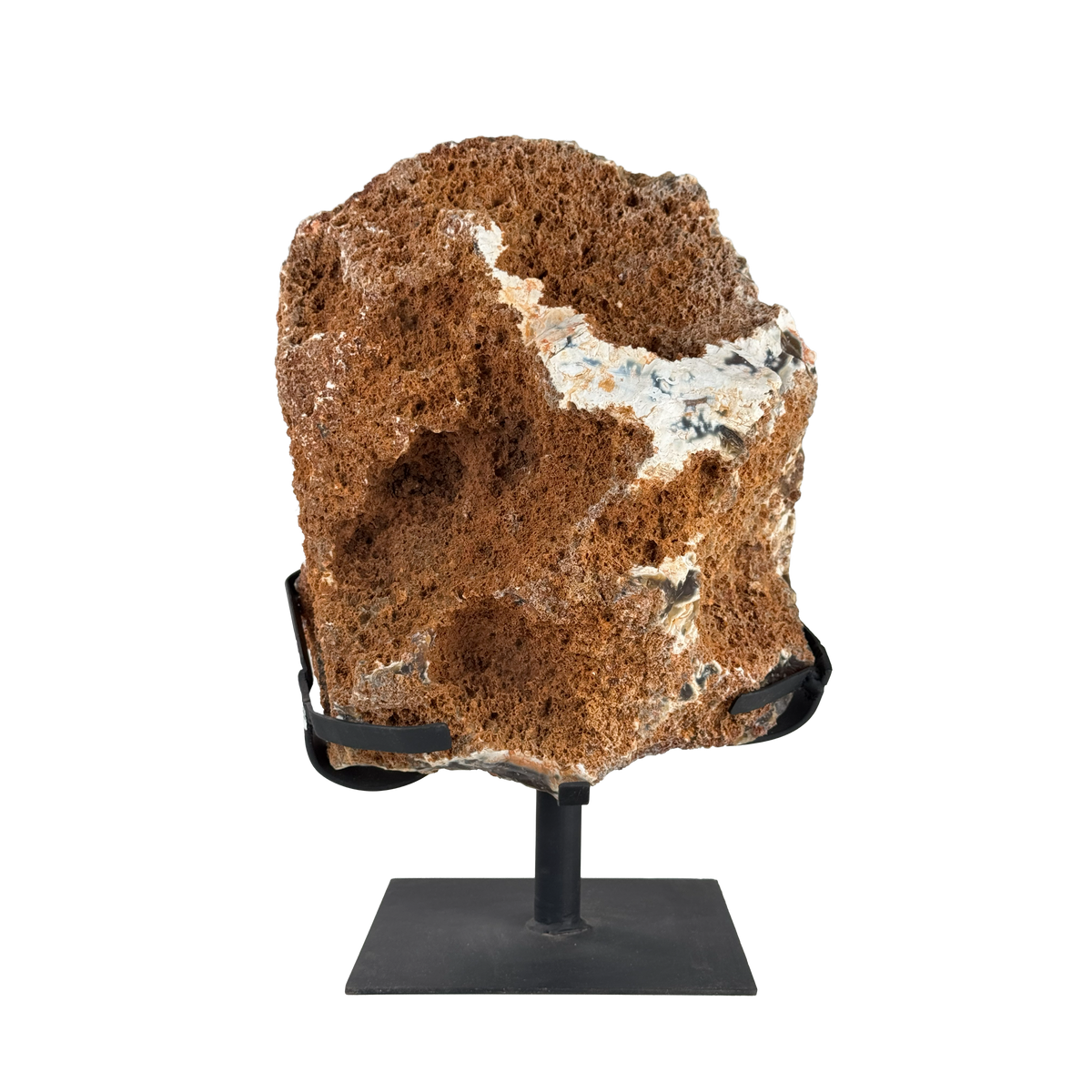 Semi Polished Agate On Metal Base