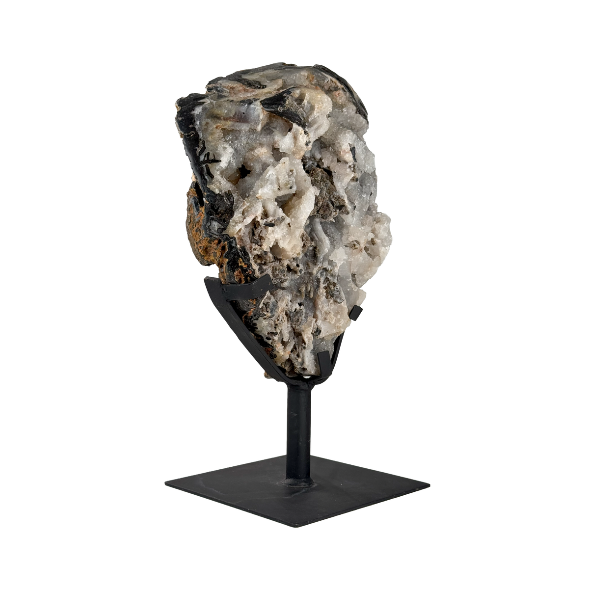 Semi Polished Agate On Metal Base