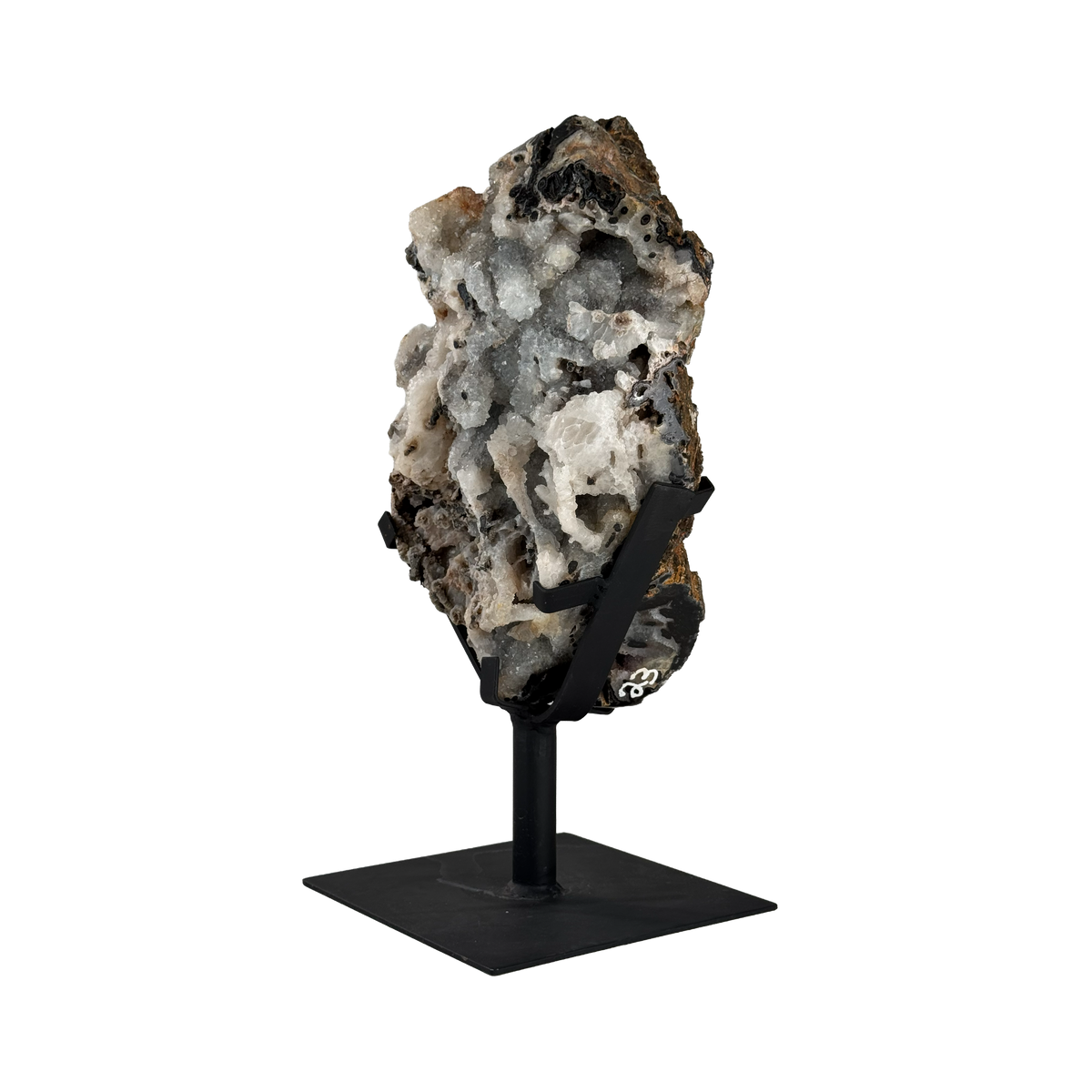 Semi Polished Agate On Metal Base