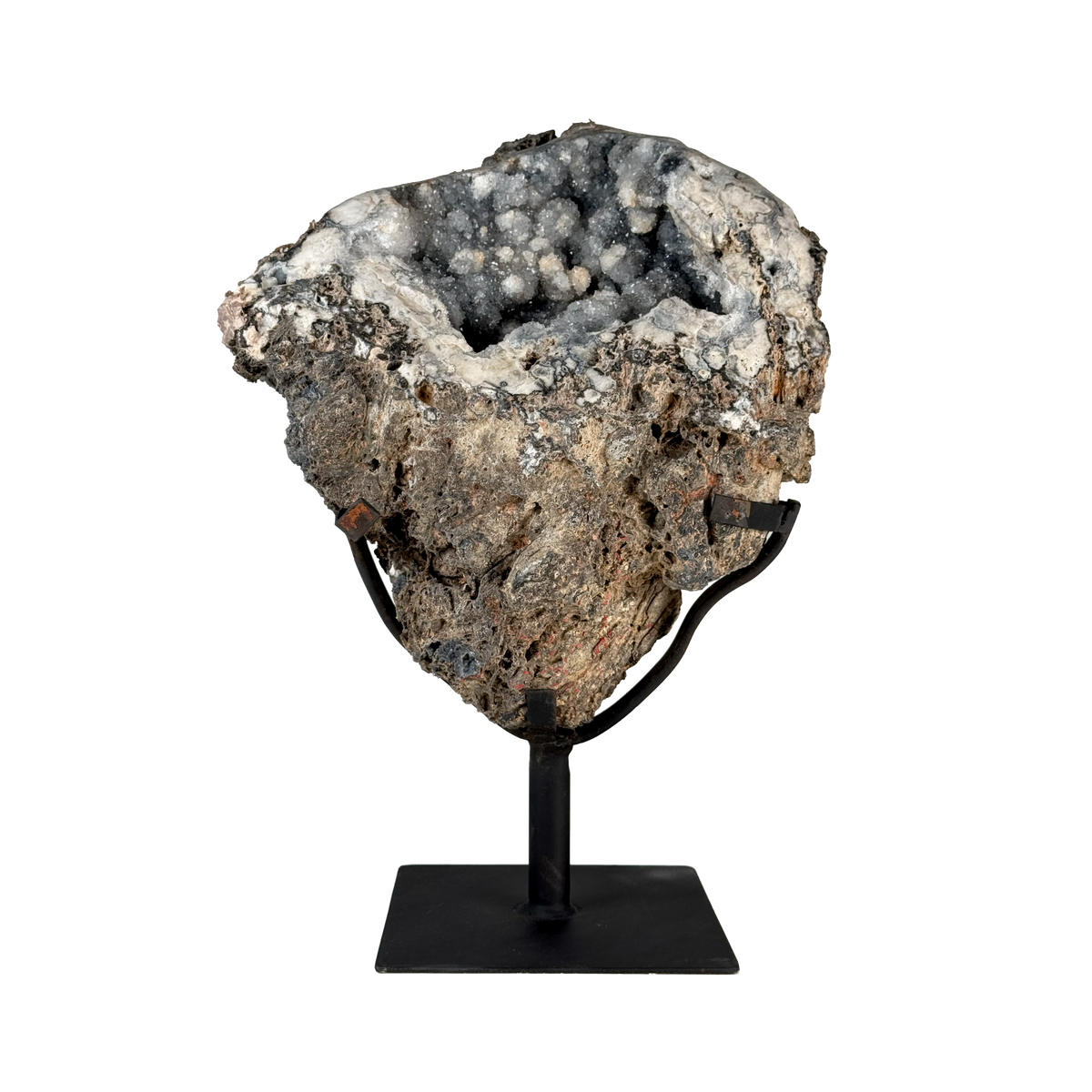 Semi Polished Agate On Metal Base