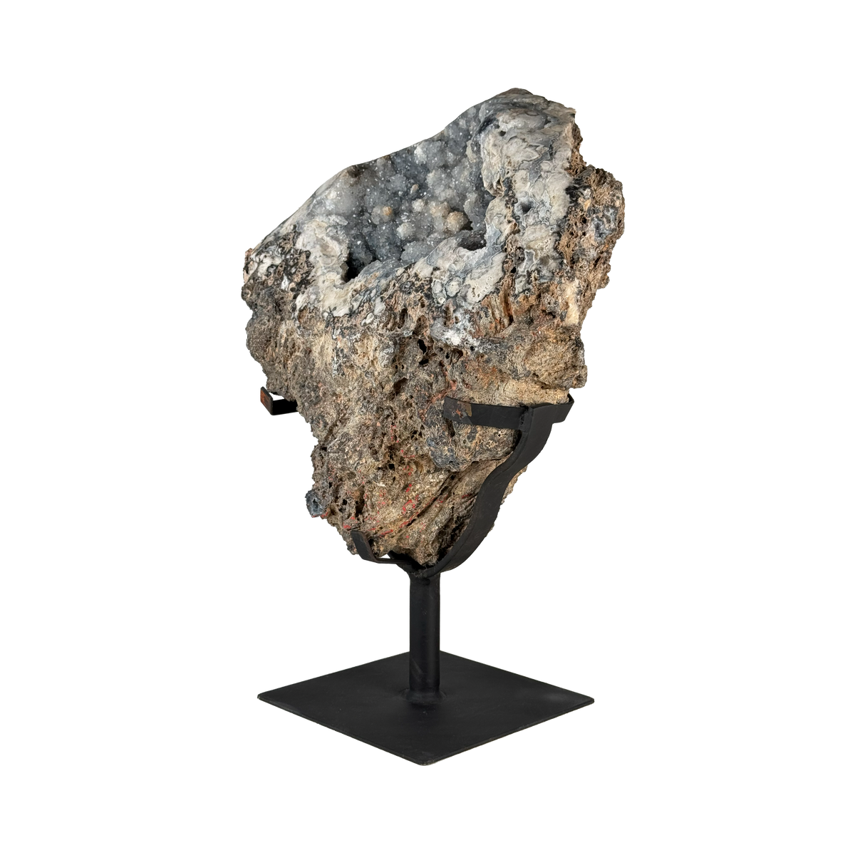Semi Polished Agate On Metal Base