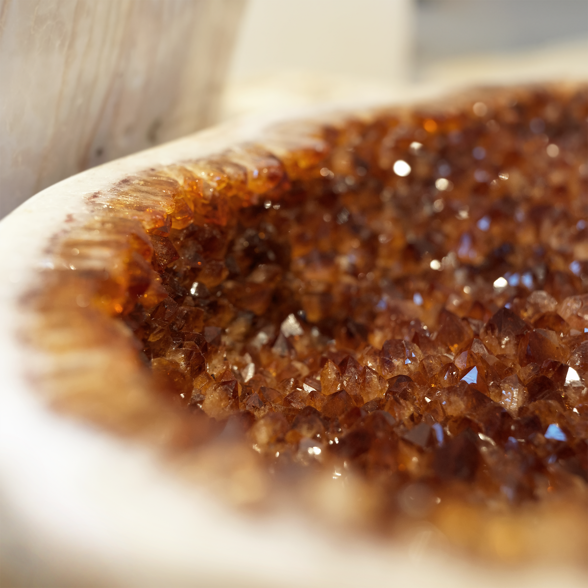 Citrine-coloured Geode 450 × 100 × 290 mm